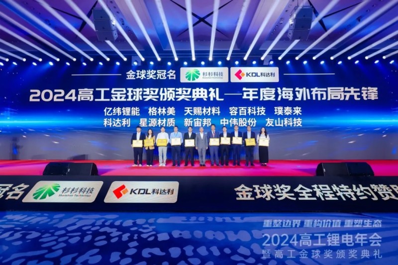 再獲獎(jiǎng)！|中偉股份榮獲2024高工鋰電金球獎(jiǎng)“年度海外布局先鋒”